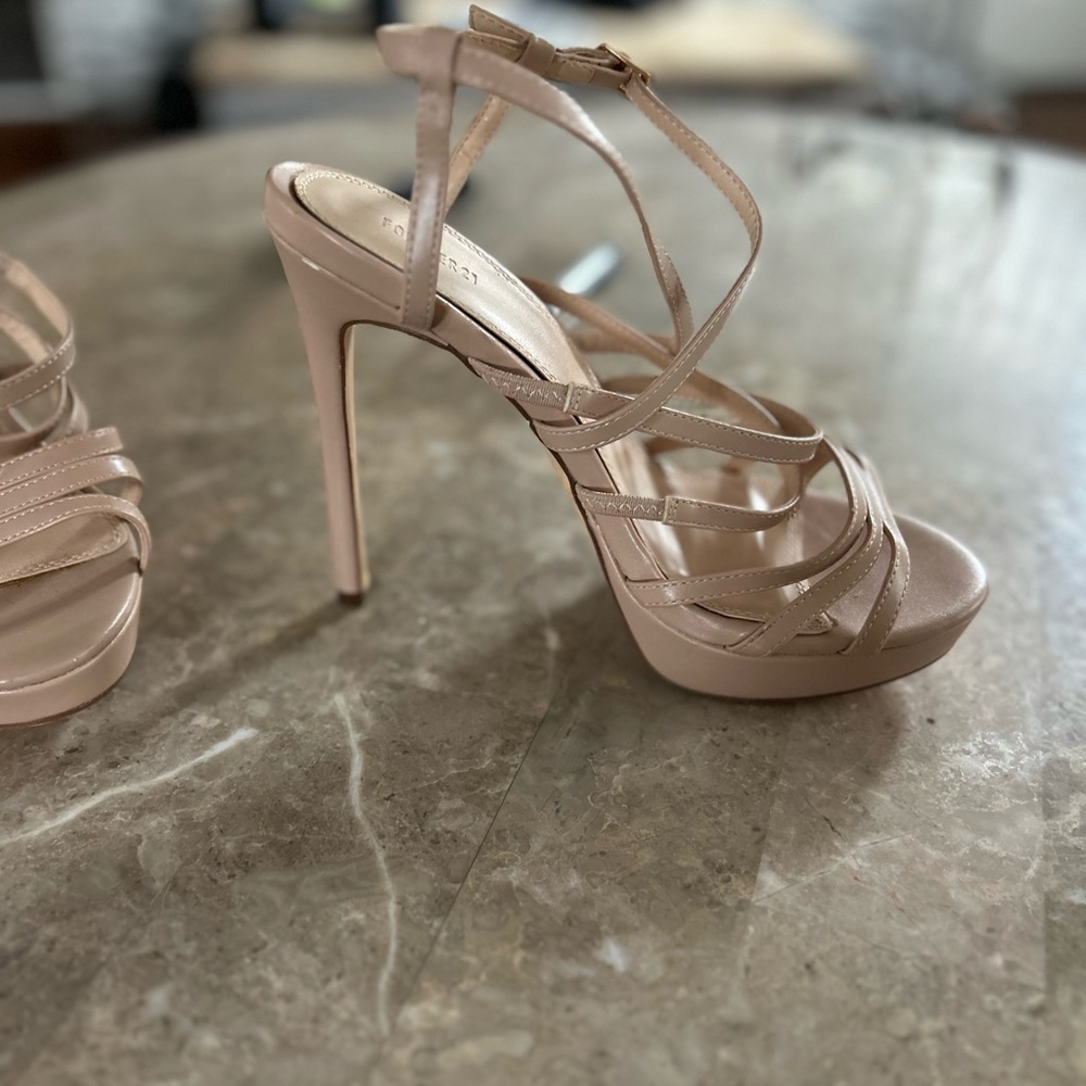 Women's Strappy High Heel Sandals in Blush